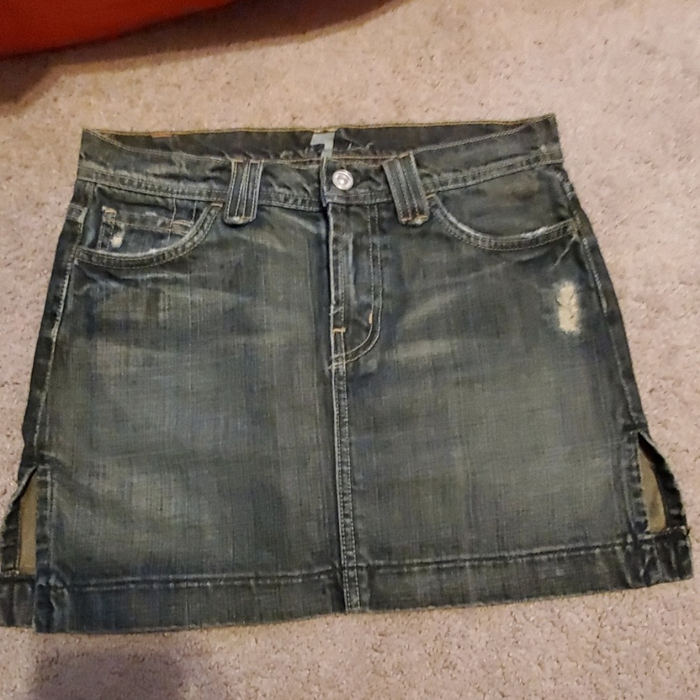 7 for all mankind denim skirt